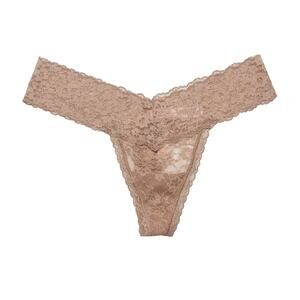 Victoria's Secret The Lacie Lace Thong Panty Praline Size Medium